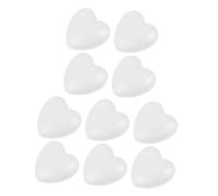 EXAOMBLE 10 pièces Cœurs Polystyrène Blancs pour Bricolage Décoration DIY Mariage Fêtes Ornements Créatifs