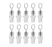 EXAOMBLE 10 Pièces Mini Porte-clés Lumineux Led, Porte-clés Ampoule U Type en Acrylique, Design Ampoule Coloré, pour Clés et Paquet à Main