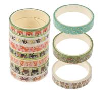EXAOMBLE 10 rouleaux Washi Tape Animaux Adorables pour Scrapbooking DIY Ruban Adhésif Décoratif Chat et Chien Longue Durée pour Carnets Journaux et