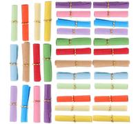 EXAOMBLE 100 Rouleaux de Papier à Vœux Décoratifs Miniatures Papier Roulé Inscriptible Anneau Doré 100 Pcs Colorés pour Décorations de Bouteilles à Souhaits et Messages Personnalisés