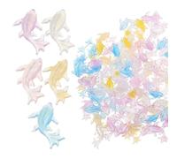 EXAOMBLE 100pièces Breloques Pour Ongles Résine Décorations Poissons Et Dauphins Accessoires De Nail Art Pour Occasions Spéciales