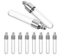 EXAOMBLE 10pcs Mini Bouteilles en Verre Bouchons à Vis en Métal, Conteneurs Hermétiques pour Diy, Drift Bottle et Petits Présents Anniversaire