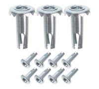 EXAOMBLE 12 Inserts de Douilles en Fer pour Roulettes de Meubles, 12pcs Manchons pour Roulettes de Chaise, Installation Facile, Adapté aux Pieds de Chaise et Meubles en Bois