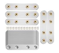 EXAOMBLE 18 Équerres Plates en Acier Inoxydable Argenté pour Renforcement de Meubles Support Fiable et Stabilité Améliorée pour Projets Multiples Couleur Aléatoire