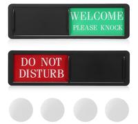 EXAOMBLE 2 Pcs Panneaux « Ne Pas Déranger » pour Porte de Chambre et Bureau, en Acrylique et Abs, Design Coulissant, Lettres Claires, Installation Facile, pour Hôtels et Lieux Publics
