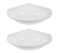 EXAOMBLE 2 Pièces Lavabo D’angle Mural Triangulaire pour Petit Espace, Blanc