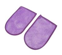 EXAOMBLE 2 Pièces Mitaines Exfoliantes de Bain en Filet pour Gommage Corps Riches en Mousse Légères et Portables pour Toilette et Nettoyage la Peau