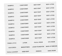 EXAOMBLE 20 Autocollants pour Bouteilles de Cosmétiques en Pvc, Étiquettes Imperméables Élégantes et Simples pour Organiser et Prévenir les Erreurs D'utilisation en Voyage