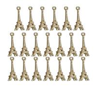 EXAOMBLE 20 Pendentifs Charme Tour Eiffel en Alliage Or, 20 Pièces, Accessoires pour Fabrication de Bijoux Diy, Travail Soigné, pour Collier et Projet de Scrapbooking