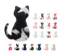 EXAOMBLE 20pcs Breloques Chat en Acrylique pour Fabrication de Porte-clés, Pendentifs Multifonctions, Faciles à Connecter, Résistants et Délicats pour Accessoires Couleur Aléatoire