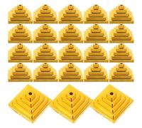 EXAOMBLE 20pcs Mini Porte-drapeau en Plastique pour Bureau, Portable et Facile à Ranger, Base Carrée Simple et Élégante, pour Salle de Conférence ou Usage Domestique