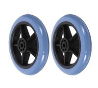 EXAOMBLE 2pcs Roues de Fauteuil Roulant en Pvc et Métal, Roues Utiles Silencieuses et Résistantes à L'usure pour Accessoires de Rollator et Chaise Roulante Handicapé