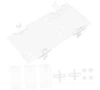 EXAOMBLE 4 pièces Aquarium Grille Séparatrice Transparente avec Ventouses Plaque de Séparation Adaptable pour Aquarium Isolation des Poissons Agressifs et Création Environnements