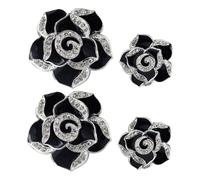 EXAOMBLE 4pièces Clips De Ventilation Pour Parfum Auto Accessoires Forme De Camélia Pour Décoration Intérieure Parfum Pour Voiture