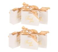 EXAOMBLE 50pièces Boîte à Bonbons Élégante Papier Lot Nœud Satin Pour Mariages Et Anniversaires Contenant Des Douceurs Et Favorisant Appréciation Des Invités
