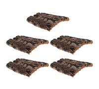 EXAOMBLE 5pcs Écorce Acrylique pour Terrarium, Décoration Naturelle en Écorce d'arbre, Simulation pour Geckos et Tortues, Habitat Sain et Décoratif