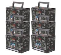 EXAOMBLE 6 Boîtes Présents en Papier Forme Radio Rétro Noires, Légères et Adaptées pour Petites Douceurs, pour Décoration de Fête et Anniversaire