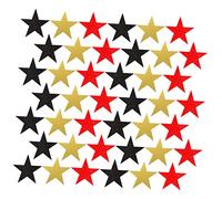 EXAOMBLE 60 Pièces Découpées Papier Pailleté pour Décoration Murale École et Activités Manuelles Diy Or Noir Rouge