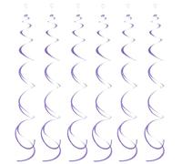 EXAOMBLE 6pcs Décorations Spirales en Plastique pour Fête, à Suspendre Facile Trou, Couleur Pourpre, pour Maison et Fête d'anniversaire