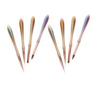 EXAOMBLE 8 Pièces Set de Pinceaux de Précision pour Nail Art Stylos de Dessin, Fibres en Polyester et Manche en Métal, Résistance à L'usure, pour Manucure Maison et Événements Spéciaux