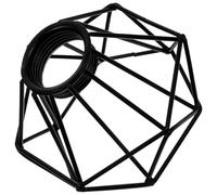 EXAOMBLE Abat-jour en Fer Forgé Noir Creux Forme Diamant, Abat-jour Suspendu Rétro en Métal pour Lampe Vintage, Accessoire Plafonnier Décoratif pour Salon et Chambre, Éclairage Style Loft