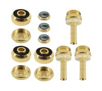 EXAOMBLE Accessoires de Trompette en Métal Or, Bouton-pression à Piston pour Améliorer la Fluidité et Assurer une Réponse Précise, Ensemble Élégant pour Trompettiste