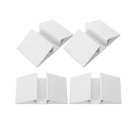 EXAOMBLE Accessoires pour Barrière de Sécurité Bébé 4pcs en Plastique Blanc Pieds Triangulaires pour Renforcer la Stabilité des Clôtures et Portails Garçon et Filles