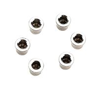 EXAOMBLE Accessoires pour guitare électrique 6 pièces embouts de cordes en métal argent, idéaux pour réparation et entretien, protection pratique pour cordes