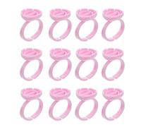 EXAOMBLE Accessoires pour maquillage 100pcs anneaux porte-pigments en plastique, utilisation rapide et facile pour tatouage et extensions de cils, adaptés pour usage en salon