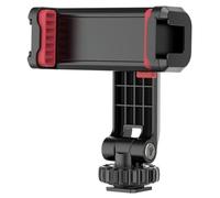 EXAOMBLE Adaptateur de Clip pour Smartphone avec Double Sabot Froid Noir, Support Trépied Portable en Abs, Design Rotatif à 360° pour Téléphone Portable