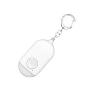 EXAOMBLE Alarme d'urgence Portable légère en Plastique Blanc avec Lampe Torche intégrée pour Protection personnelle des Femmes à Fixer sur Ceinture ou