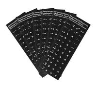 EXAOMBLE Autocollants pour Clavier Espagnol en PVC Noir, 6 Feuilles, Étanches et Faciles à Utiliser pour Protéger et Nettoyer Votre Clavier D'ordinateur Portable