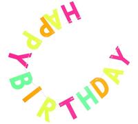 EXAOMBLE Bannière Lumineuse Joyeux Anniversaire en Papier Solide et Léger pour Décoration de Fête en Extérieur, Accessoire pour Anniversaire et Célébrations