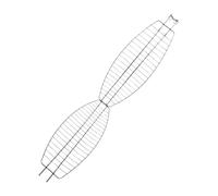 EXAOMBLE Barbecue INOX Robuste pour Camping Panier à Poisson Polyvalent avec Pince Accessoire Cuisine Extérieure pour Légumes et Viandes Grill Démontable et Pliable