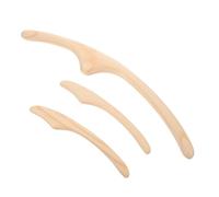 EXAOMBLE Bâtons de Massage en Bois pour Acupuncture et Sculpting Visage et Lot de 3 Outil Gua Sha Ergonomique pour Modelage Corporel et Relaxation