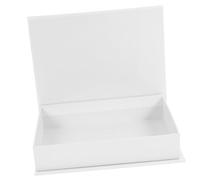 EXAOMBLE Boîte à Décorative Vintage Support De Rangement De Livre 22x15x4.5 Cm Blanc Organisateur pour Bureau Et Bibliothèque Rangement
