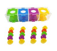 EXAOMBLE Boîte à Jeter Tri des Couleurs Interactif Perroquet Matériel Éducatif pour Développement Cognitif et Activité Physique des Perroquets 10.2 X 2.8 X 2.8 Pouces Couleur