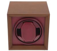 EXAOMBLE Boîte à Montre Automatique en Bois Noyer Marron Mécanisme 3 Vitesses Réglables, Design Élégant et Fonction Anti-Rayures pour Anniversaires et Fêtes