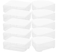 EXAOMBLE Boîte à Poudre Portable en PP Résistante 10 Pièces, Étui à Éponge à Maquillage Carré et Triangulaire, Facile à Transporter Usage Quotidien Voyage