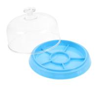 EXAOMBLE Boîte à poussière pour pièces de Montre en Plastique compartimenté Bleu, Plateau d'accessoires de Montre pour Artisans horlogers en Atelier ou Bureau