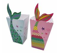 EXAOMBLE Boîtes en Papier Créatives Légères et Résistantes la Compression Forme Queue Lot de 24 Bleu pour Fêtes Cinéma et Anniversaires Garçon
