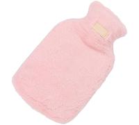 EXAOMBLE Bouillotte avec Housse Peluche Douce Eau Chaude Portable 2l Chauffe-mains Réutilisable Soulage Arthrite et Garde les Mains Chaud pour Maison et École