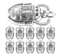 EXAOMBLE Breloques Scarabée Égyptien en Alliage 20 Pièces, Charme Créatif DIY pour Bijoux Femme, Couleur Bronze, Légères et Solide, Accessoires Artisanat Fête Noël Artisanat