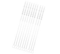 EXAOMBLE Brosse à Paille Inox 10 Pièces pour Biberons et Gobelets d'Eau, Kit de Nettoyage pour Bébé et Garçon et Filles, Accessoires pour Pailles Réutilisables