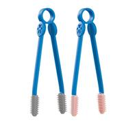 EXAOMBLE Brosse à Yeux Portable pour Chien et Chat, 2pcs, Légère Grip Antidérapant en Abs, Toilettage des Animaux de Compagnie