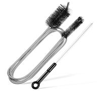 EXAOMBLE Brosse de Nettoyage pour Canalisation en Nylon et Acier Inoxydable, Outil de Débouchage Flexible pour Salle de Bain et Espaces Extérieurs, 1 Set