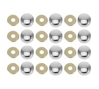 EXAOMBLE Cache-vis Installation Facile en Fer et Cuivre Décoratif Argenté avec Rondelle Incluse, Compatible pour Meubles et Fenêtres pour Maison et Bureau