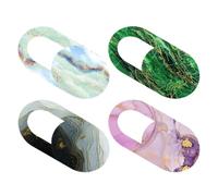 EXAOMBLE Cache Webcam Coulissant Protection de Confidentialité Facile à Utiliser 4 Pièces en Abs Motif Aquarelle Unique Design Décoratif et Ultra Fin pour Ordinateur Portable et Tablette