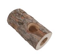 EXAOMBLE Cachette Naturelle en Bois de Pin pour Terrarium Reptile, Tronc Creux 20cm, Surface Lisse et Design Polyvalent pour Habitats Terrestres