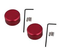 EXAOMBLE Capuchons de Pédale Complète Effet Guitare en Alliage D'aluminium Rouge 3 Vis et Poignée, 2 Ensembles pour Prolonger la Durée de Vie Pédalier Couleur Aléatoire